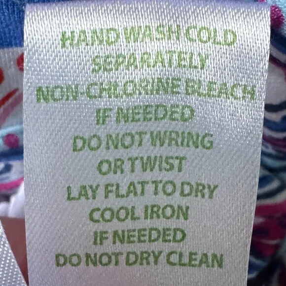 EUC Lilly Pulitzer BELLINA WRAP DRESS Shell Me About It Blue Pink  Women's Large - Picture 11 of 12